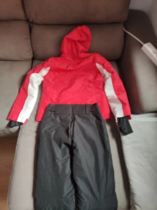 Traje de esquí CRIVIT mujer rojo y negro