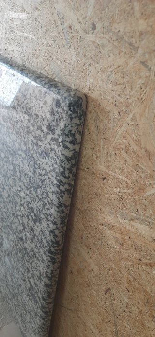 Encimera de mármol gris y negro