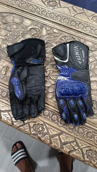 Guantes de Moto UNIK Negros y Azules