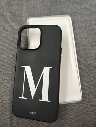 Custodia iPhone 14 Pro Max Nera con 'M'
