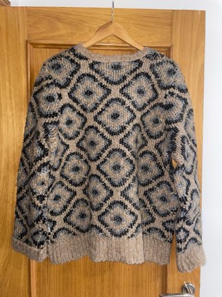Jersey Roberto Torretta Geometrico Marrón Gris