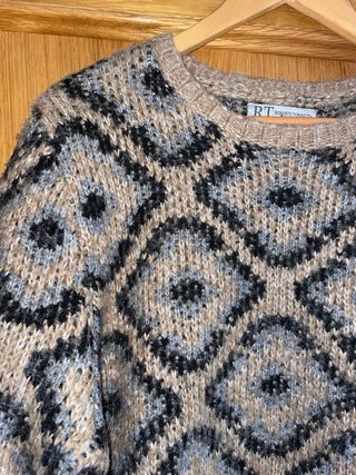 Jersey Roberto Torretta Geometrico Marrón Gris