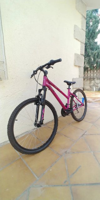 Bicicleta de montaña roja