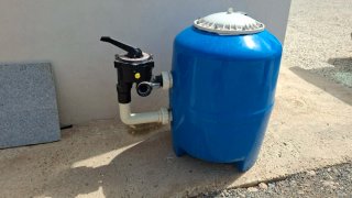 Filtro Piscina 500 + Valvula. EN FUNCIONAMIENTO