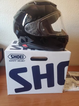 Casco Shoei NXR 2 Negro + intercomunicador edge
