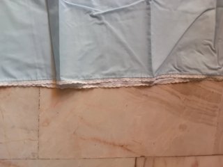 Camisón azul con encaje
