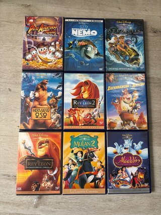 Lote 9 Películas Disney DVD (Español)