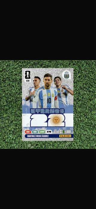 Carta Panini Messi 22 Argentina 630 - Carlos