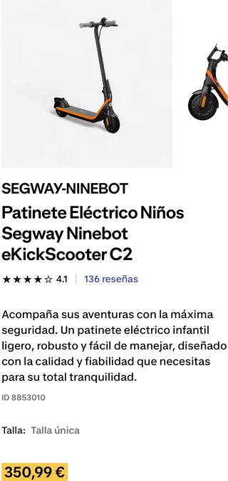 Patinete Eléctrico NINEBOT NUEVO