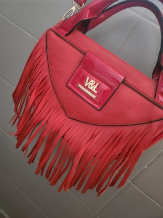 Bolso Victorio & Lucchino Rojo Flecos