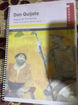 Libro lectura Don Quijote de la Mancha