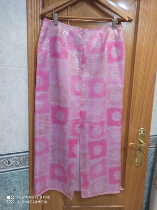 Falda Lentejuelas Rosa