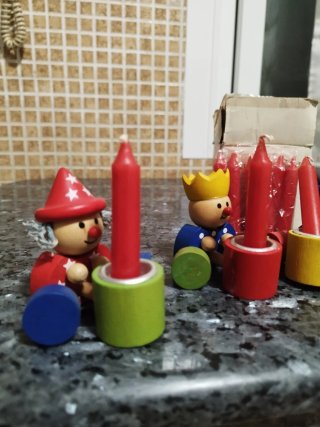 Velas de madera para niños