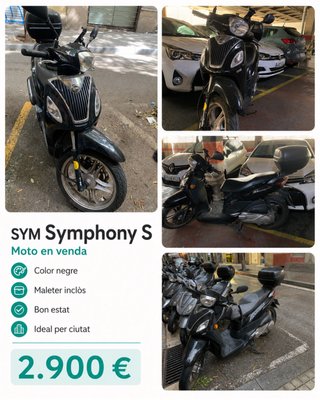 SYM Symphony S 125cc Negra
