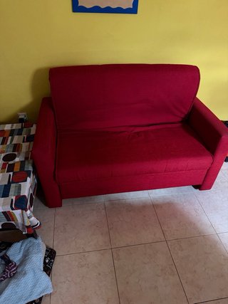 Sofá Cama 2 Plazas Rojo