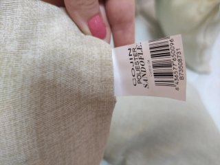 Cojines decorativos de tela beige (Set de 6)