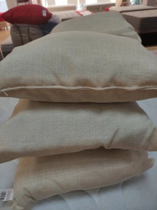 Cojines decorativos de tela beige (Set de 6)