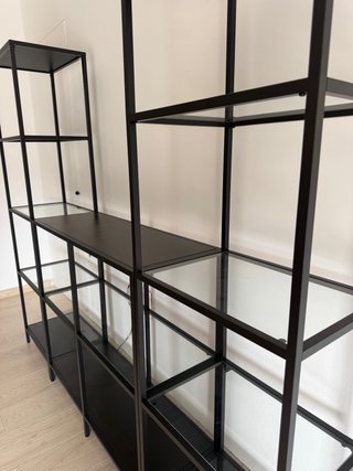 Vitrina Ikea Negra Metal Cristal