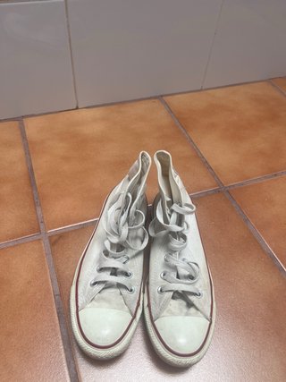 Tenis Converse Bota Blancos Talla 38