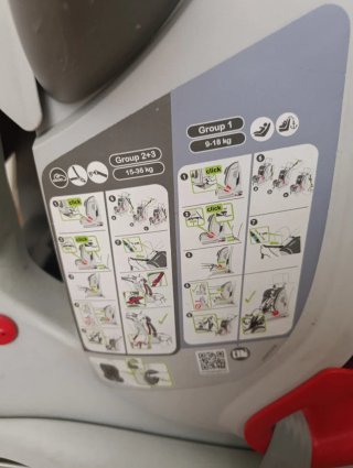 Silla coche Britax Römer 1-2-3 roja