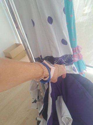 Vestido Sevillana Lunares Morados