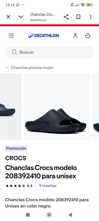 Chanclas Crocs Mellow Recovery Negras