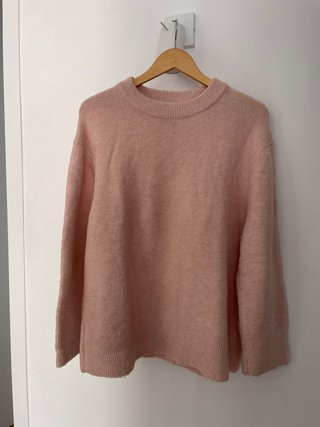 Stradivarius Jersey Rosa Palo Cuello Redondo