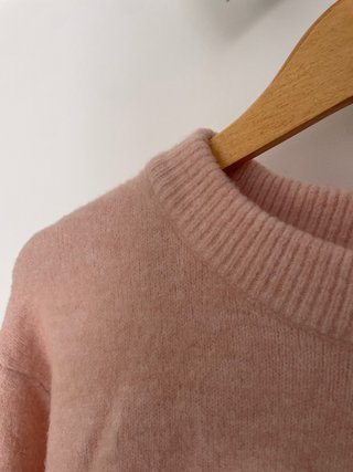 Stradivarius Jersey Rosa Palo Cuello Redondo