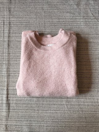 Stradivarius Jersey Rosa Palo Cuello Redondo