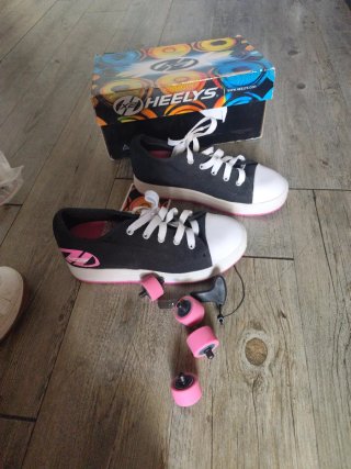 Heelys x2 Zapatillas con Ruedas Negras y Rosas