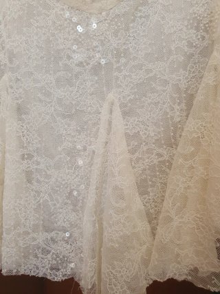 Vestido Zara halter blanco con abalorios