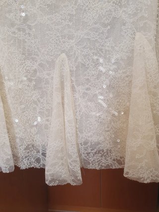 Vestido Zara halter blanco con abalorios