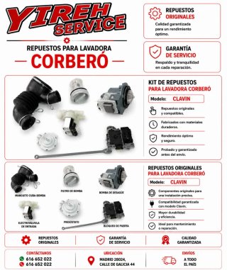 Repuestos Lavadora Corberó - Kit Clavin