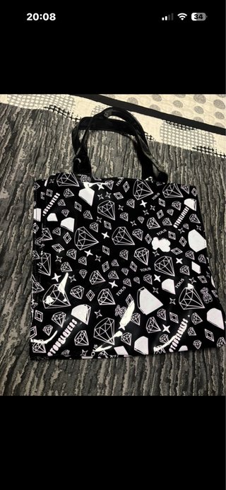 Bolso Tous Negro y Blanco Diamantes
