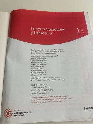 LENGUA CASTELLANA Y LITERATURA 1 ESO