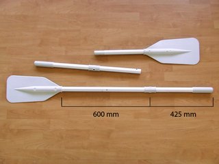 Par remos aluminio 134,5 cm grises barco