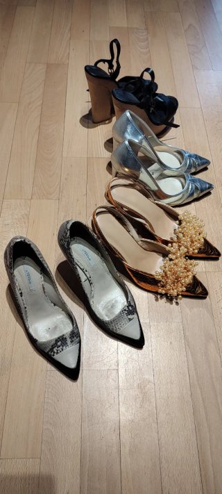 Lote de zapatos tacon de mujer en muy buen estado