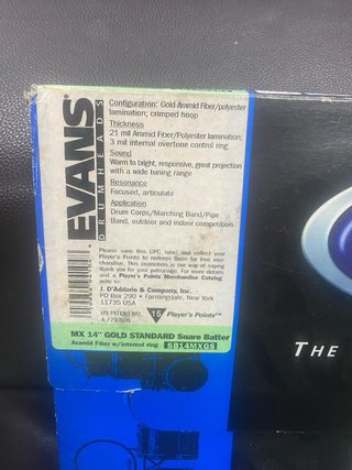 Parche Evans MX Gold Standard 14