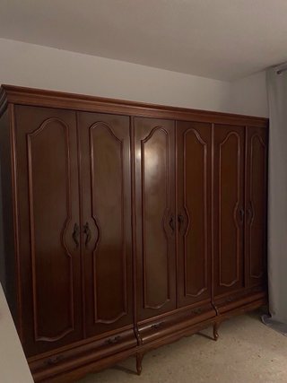 Armario madera maciza 6 puertas clásico