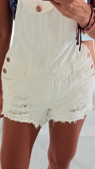 Mono / Peto vaquero blanco Primark