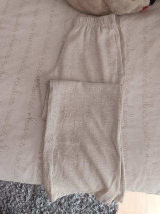 Pantalón de lino beige talla única