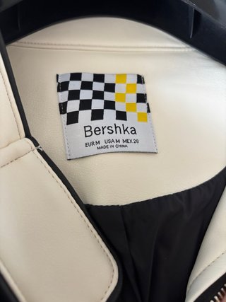 Chaqueta de cuero estilo racing mujer
