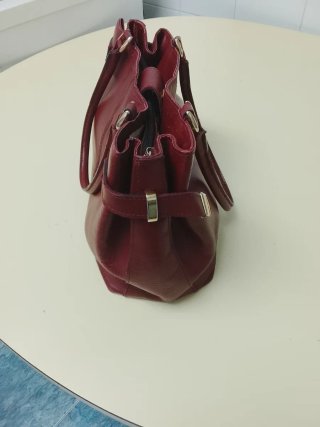 Bolso Piel Rojo Gran Capacidad