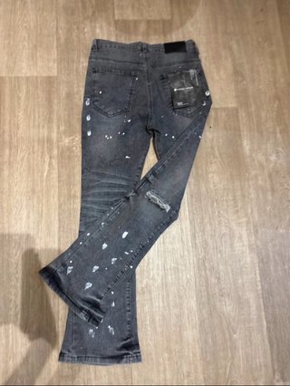 Pantalones Purple Jeans Flared Desgastados
