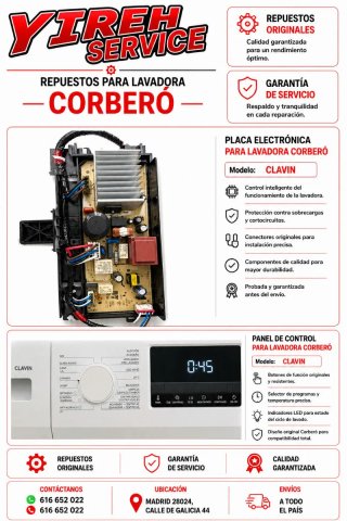 Placa Electrónica Lavadora Corberó Clavin