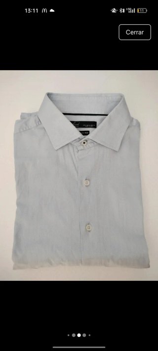 Lote 5 Camisas Manga Larga Talla S - 38