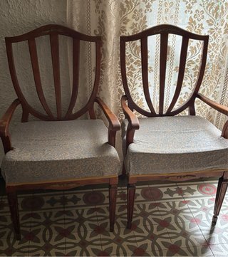 Pareja de sillones de madera, años 30