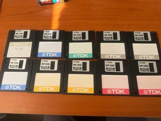 10 Dischi Floppy TDK MF-2HD MS-DOS