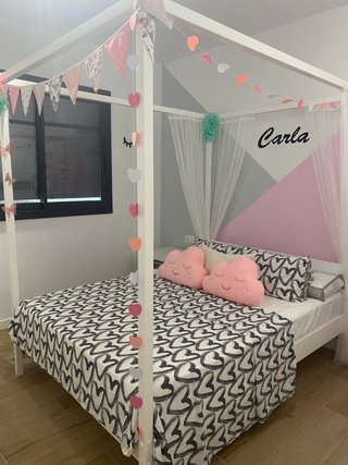 Estructura Cama Dosel Blanca 140x200 del 2024