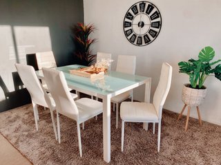 CHOLLAZO!! Nuevo set de comedor blanco!!
